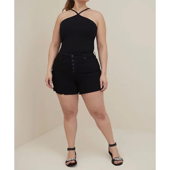 🆕 Black Foxy High Neck Halter Top 3 3X 22 24 NWT Torrid New! - Picture 2 of 6